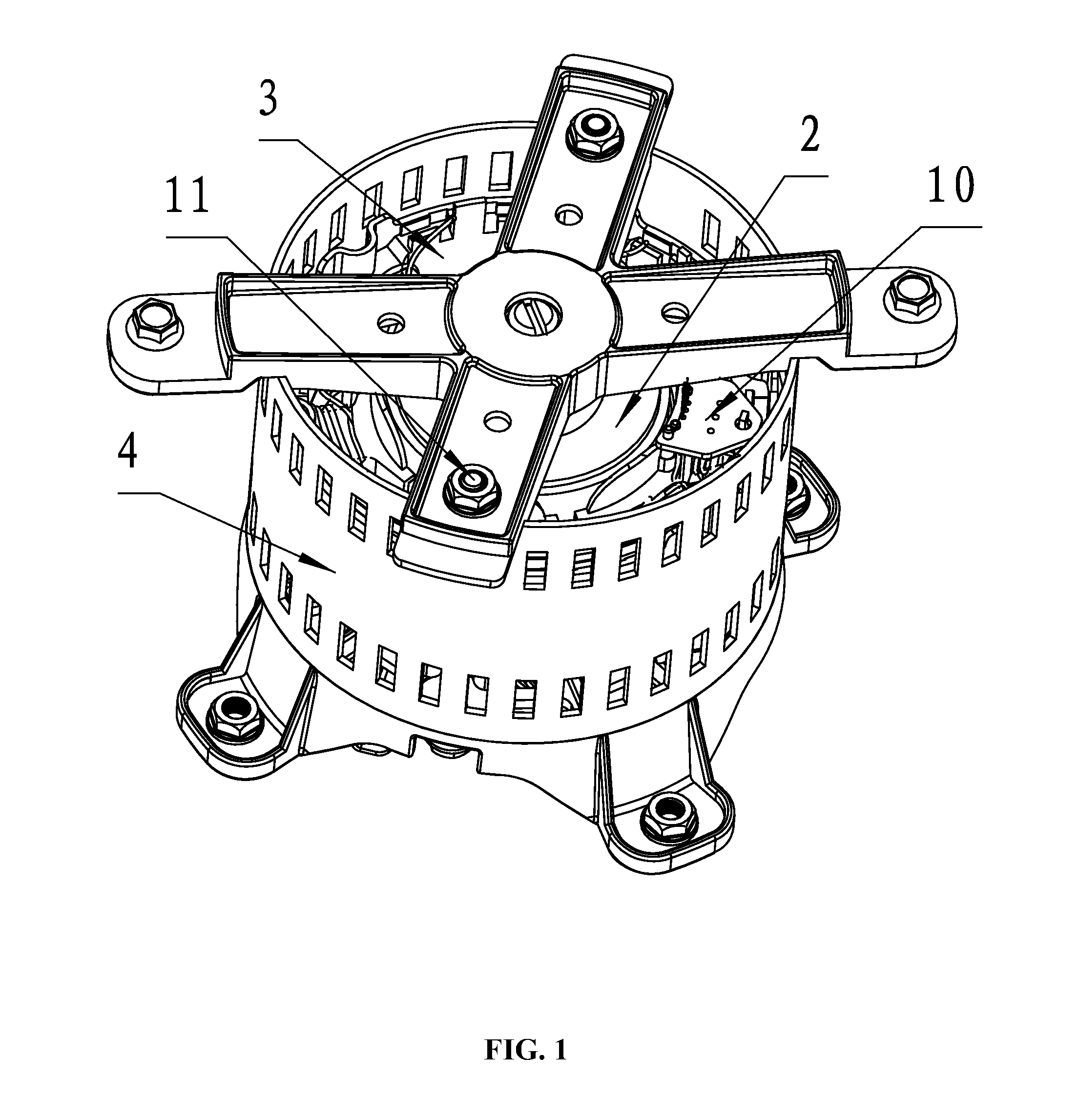 Structure for mounting hall effect sensor of motor