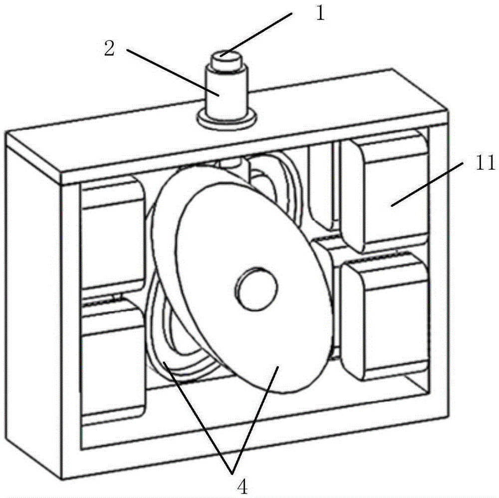 Magnetic cam driving unit, vibration table device and linear driving device