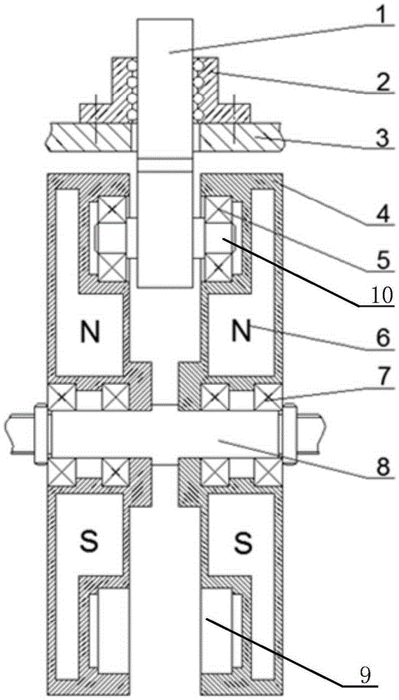 Magnetic cam driving unit, vibration table device and linear driving device