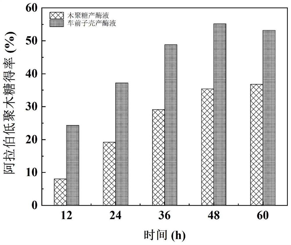 Synchronous induced synthesis method of arabinosidase and xylanase