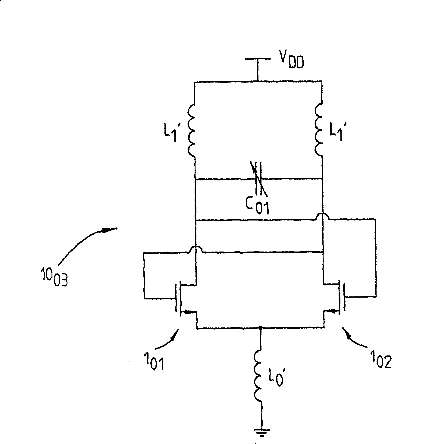 Oscillatory circuit of tunable filter with minimize phase noise