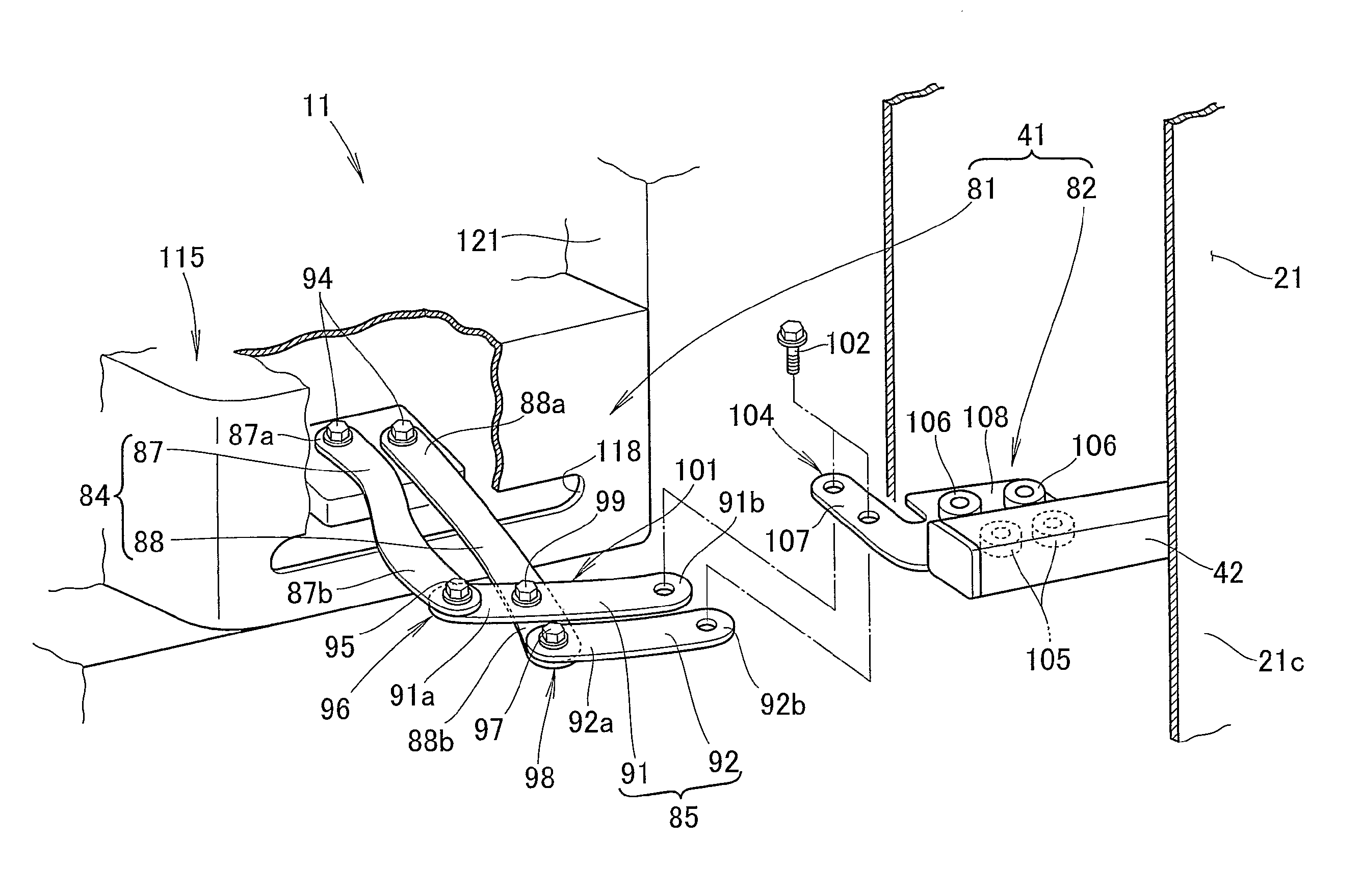 Vehicle slide door structure