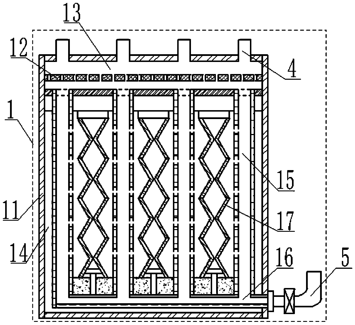 Integrated gas purification dehydration device