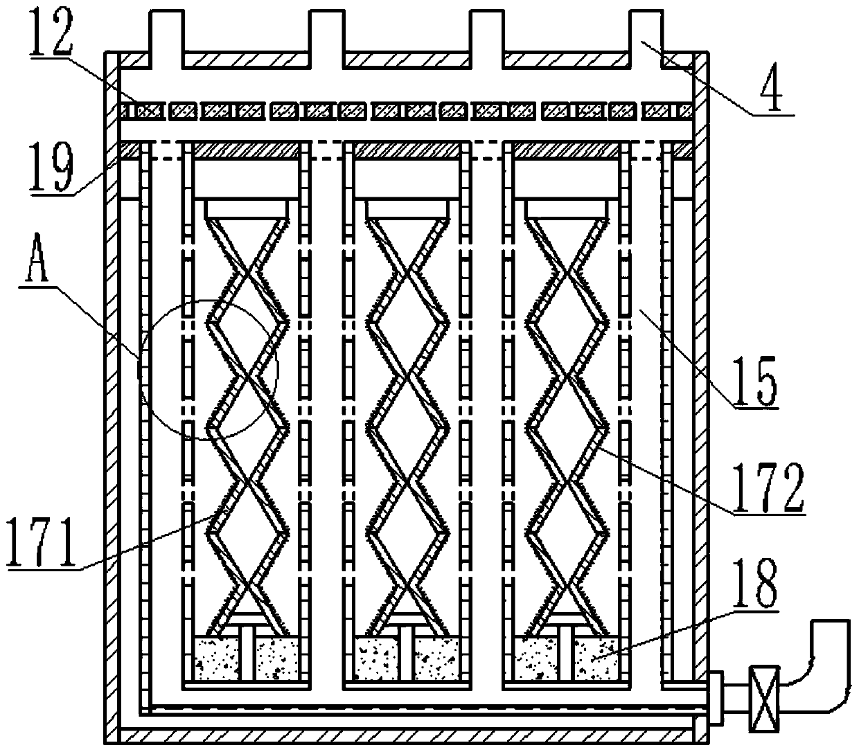 Integrated gas purification dehydration device