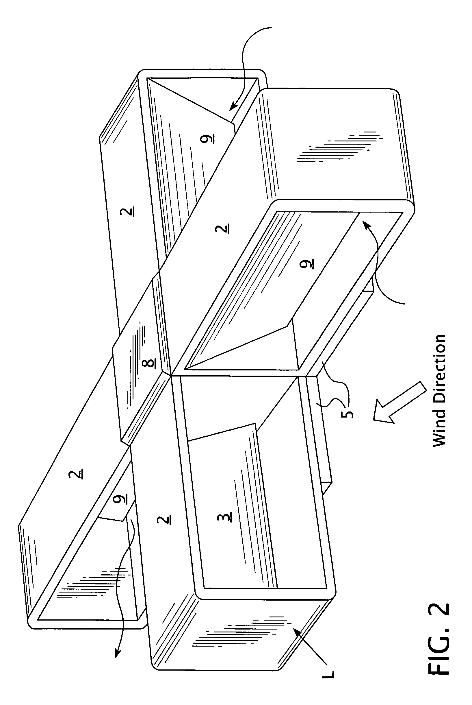 Vertical axis wind turbine with angled braces