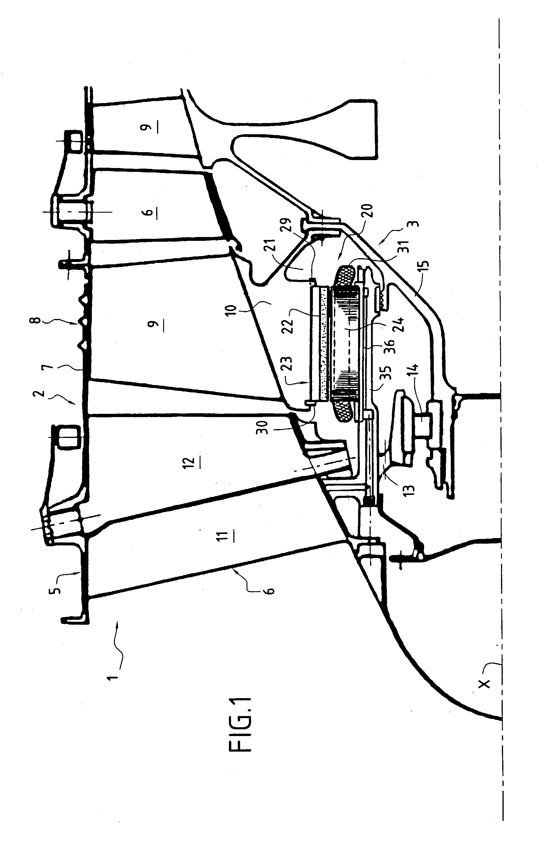 Integrated starter/generator for a turbomachine