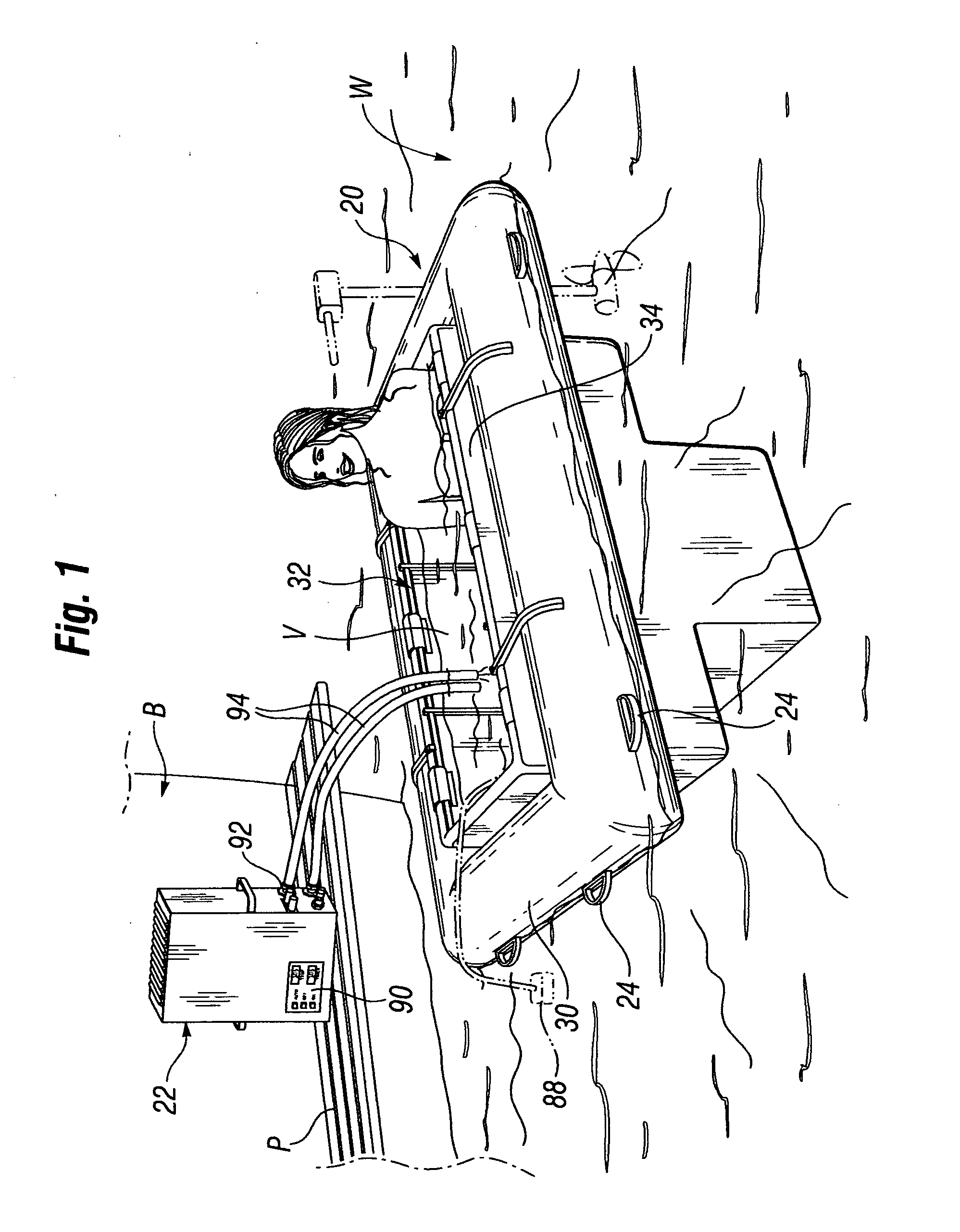 Portable floating hot tub