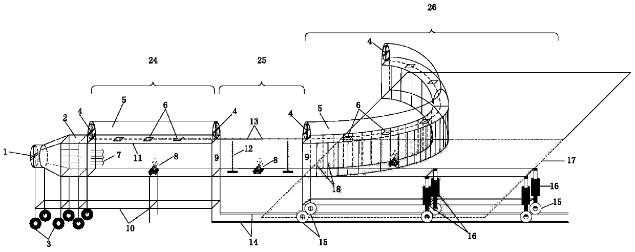 Fire combustion and ventilation control system for spiral tunnel group