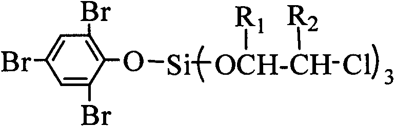 A kind of flame retardant tribromophenoxy tris (dichloropropoxy) silane compound and preparation method thereof