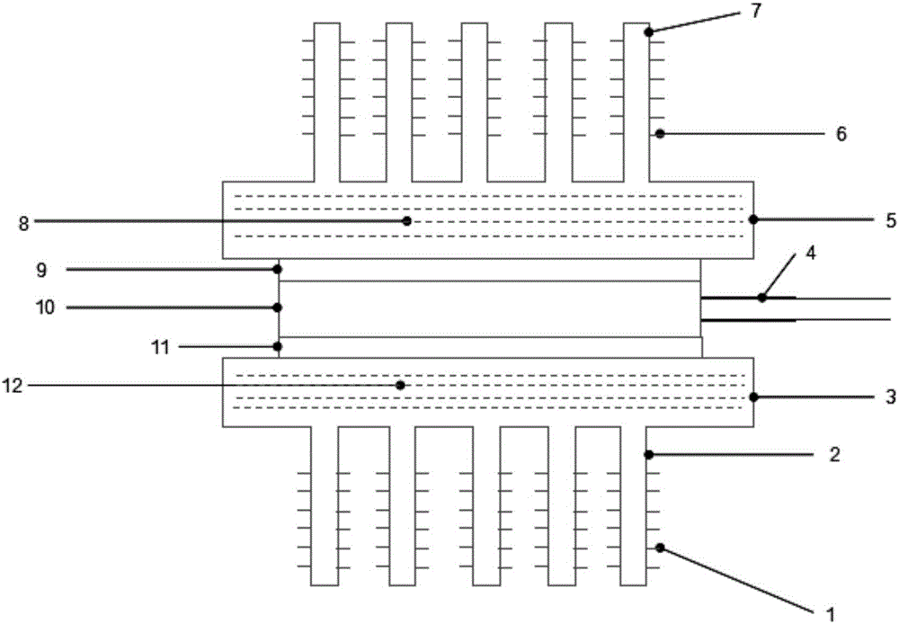 Heat-pipe thermoelectric power generation energy storage and power transmission system for rear smoke channel of boiler