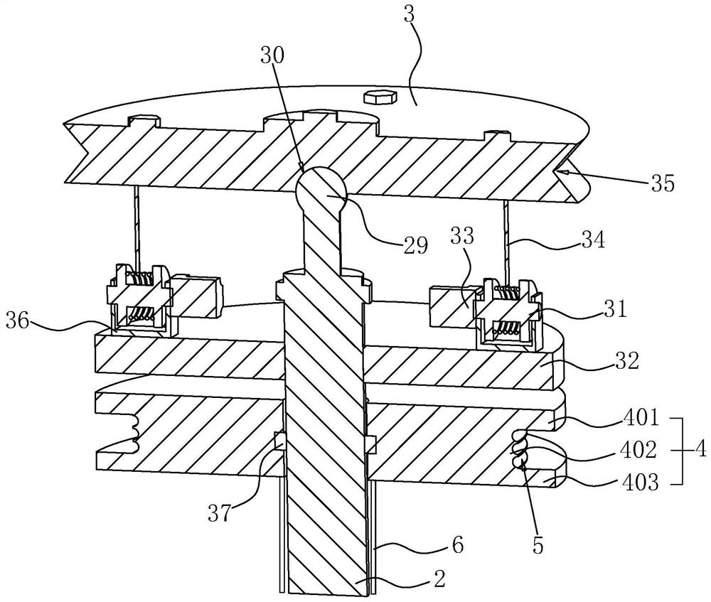 Steering device for tension pay-off construction and steering adjustment method