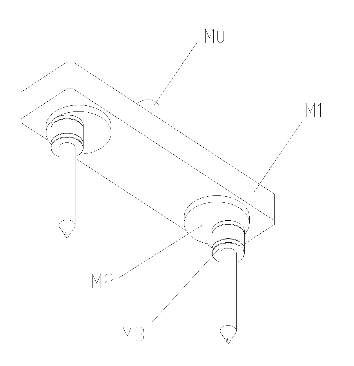 Position adjusting means for hot runner nozzles, adjusting method and use thereof