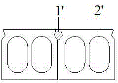 Hollow slab beam and preparation method thereof