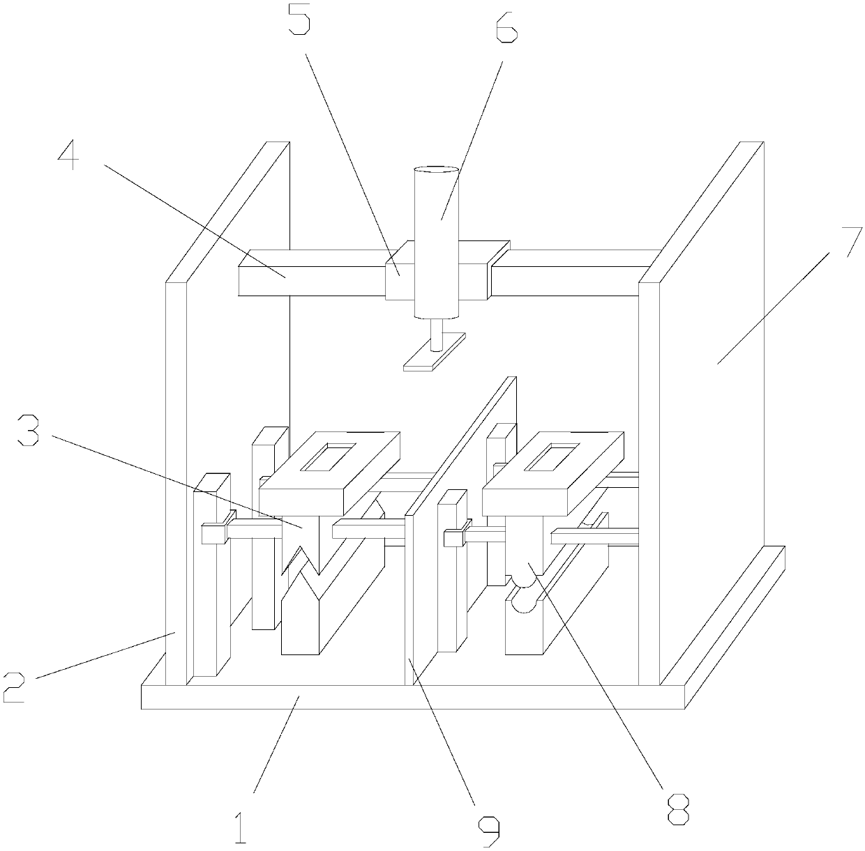 Flat iron bending device for electric power construction