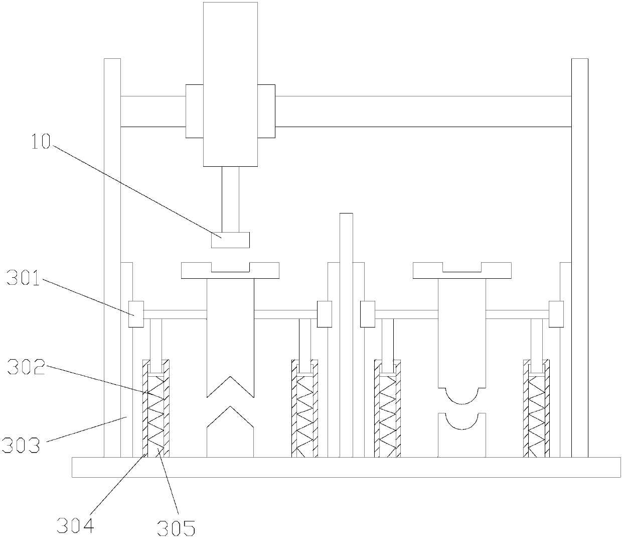 Flat iron bending device for electric power construction