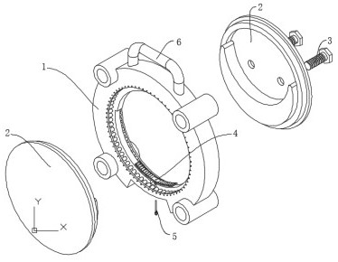 Gravity type fiber grating tilt angle sensor