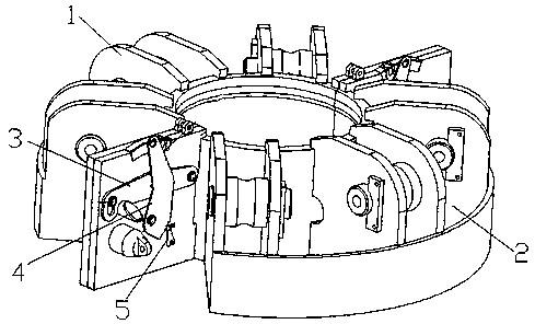 Marine riser tensioning ring with automatic locking function