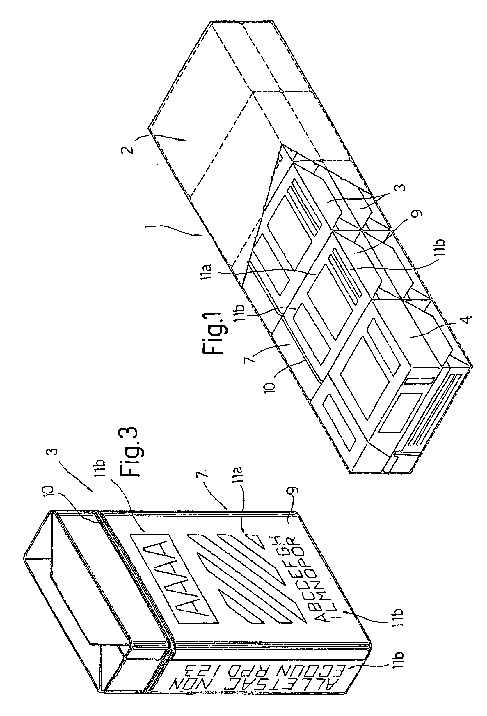 Container of cigarettes