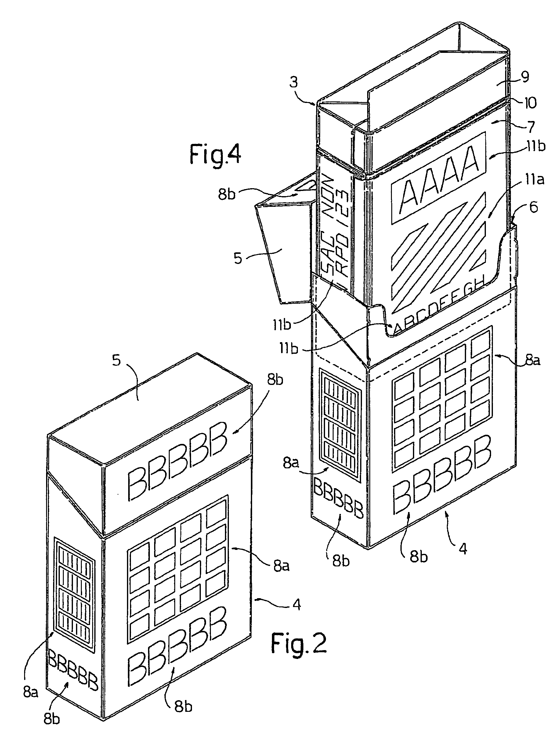 Container of cigarettes