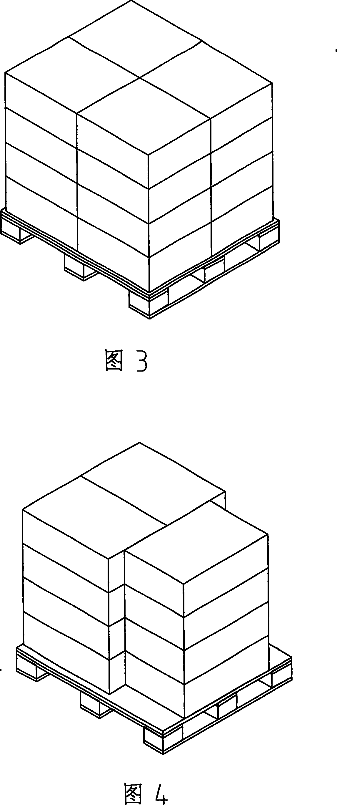 Automatic de-stacking and stacking technology and system for putting currency-box into and out of bank exchequer