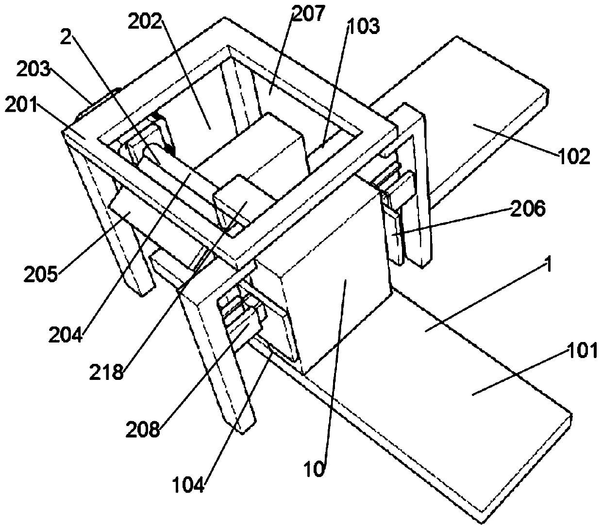 High-speed servo motor side pushing mechanism of intelligent box supply assembly line and side pushing method