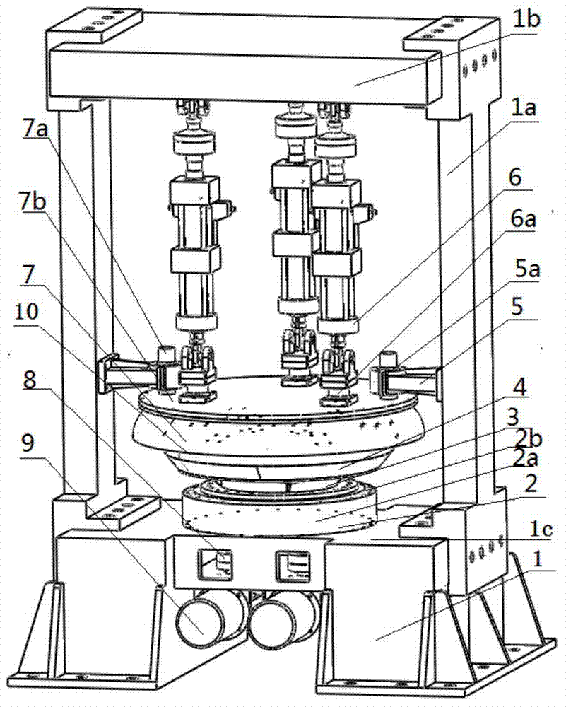 Cutterhead reduced scale test table of full face rock tunnel boring machine and design method