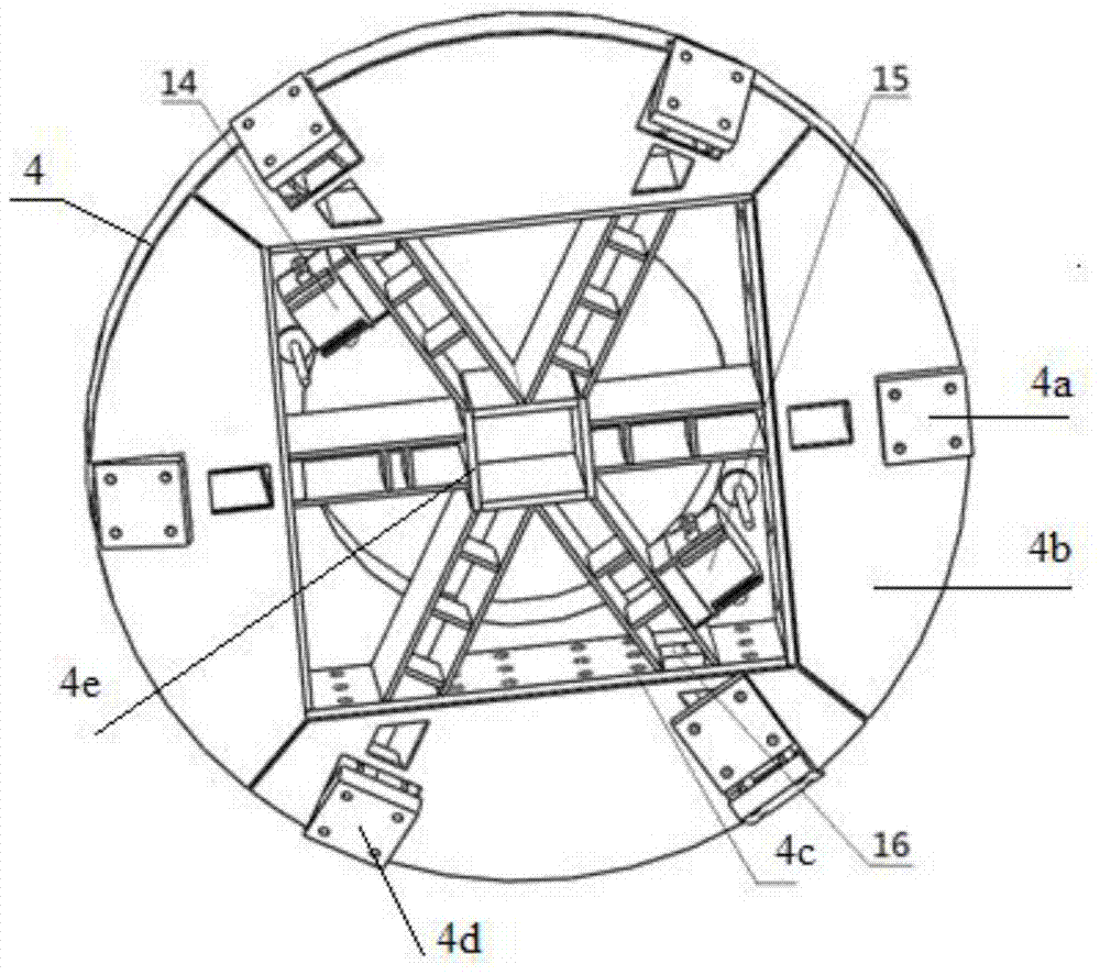 Cutterhead reduced scale test table of full face rock tunnel boring machine and design method