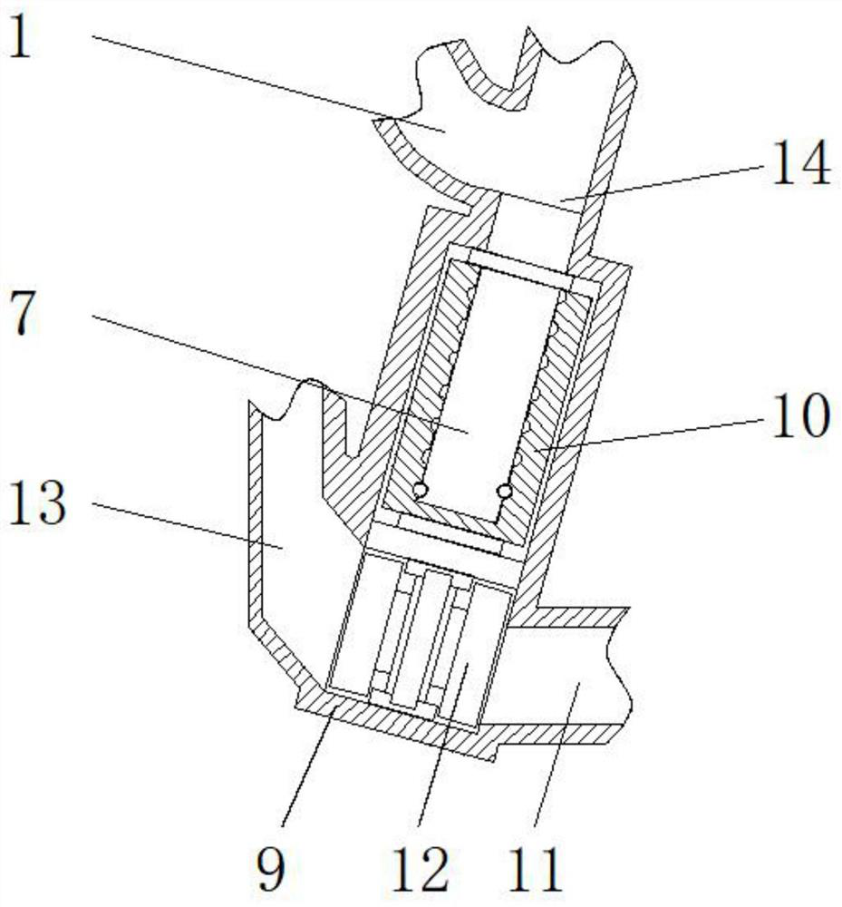 An environment-friendly anti-blocking structure for the water pipe under the vegetable washing basin