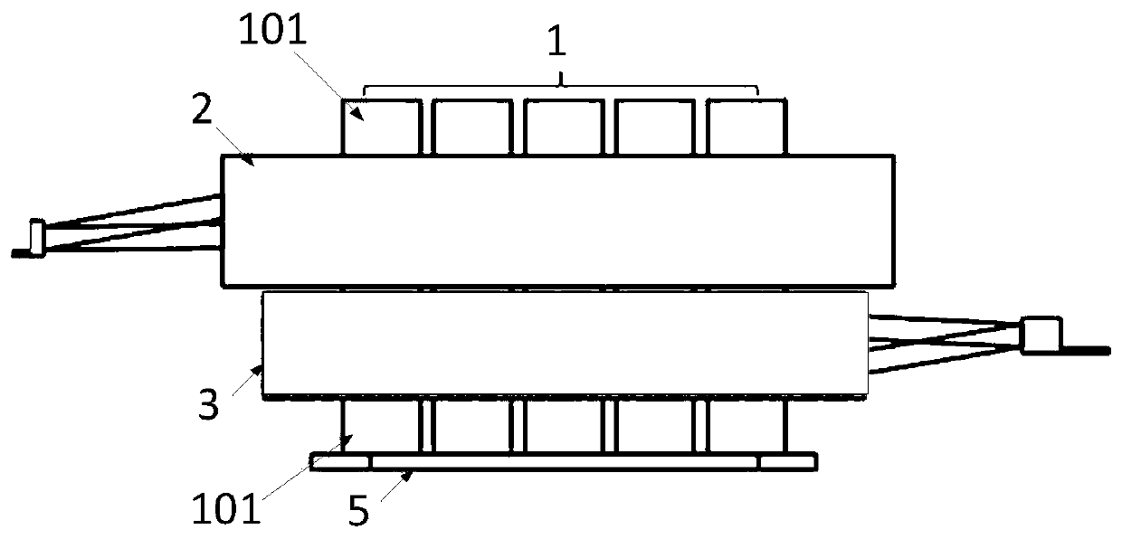 Semi-potting transparent high-voltage and high-frequency transformer structure capable of serialization