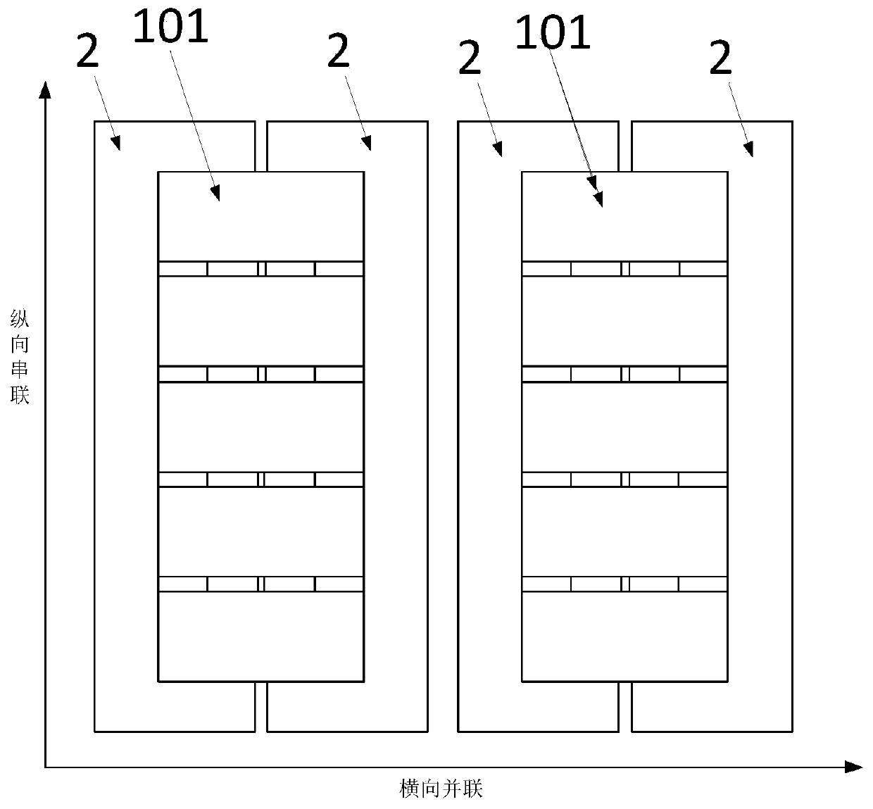 Semi-potting transparent high-voltage and high-frequency transformer structure capable of serialization