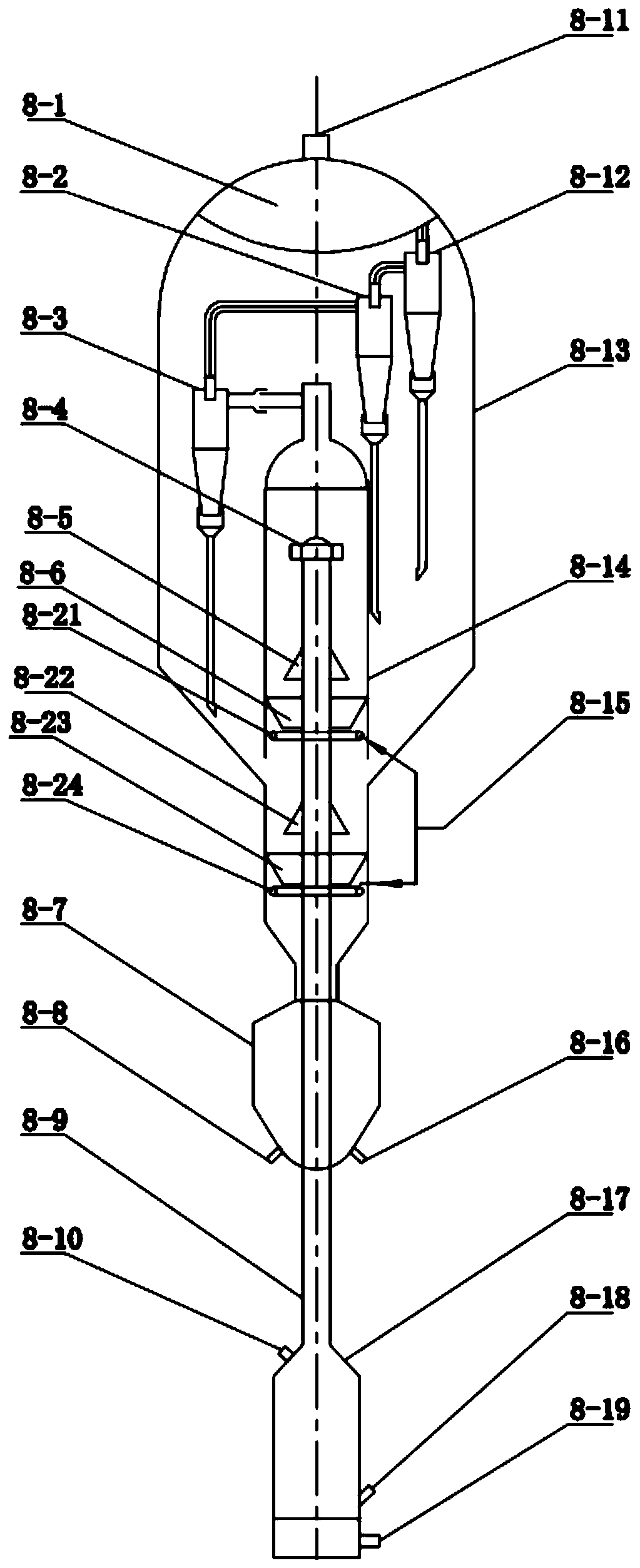 A system and method for producing coal tar, coal gas and semi-coke by solid heat carrier activated gas flash pyrolysis coal