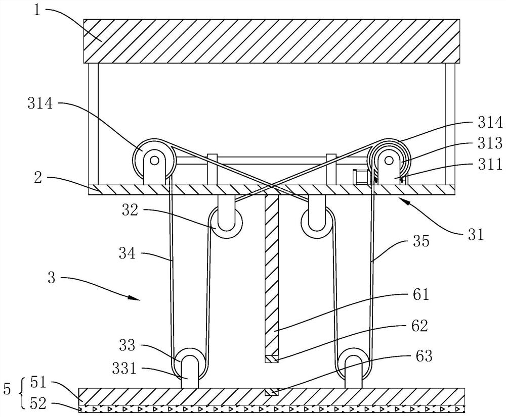 Embossment type suspended ceiling and process thereof