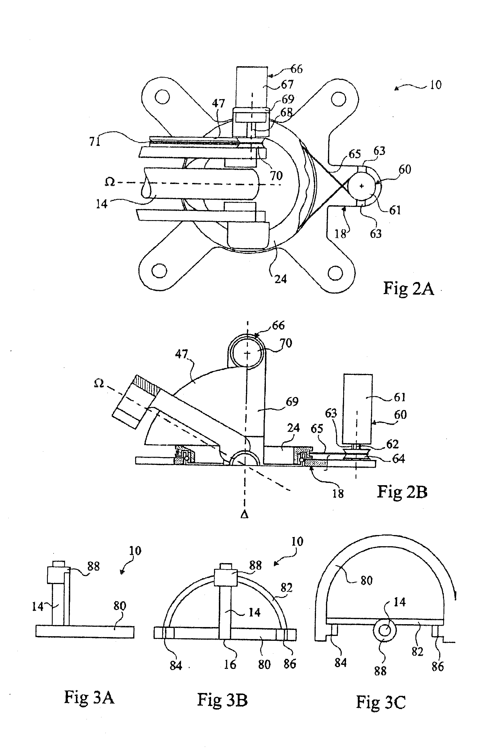 System for positioning on a patient an observation and/or intervention device