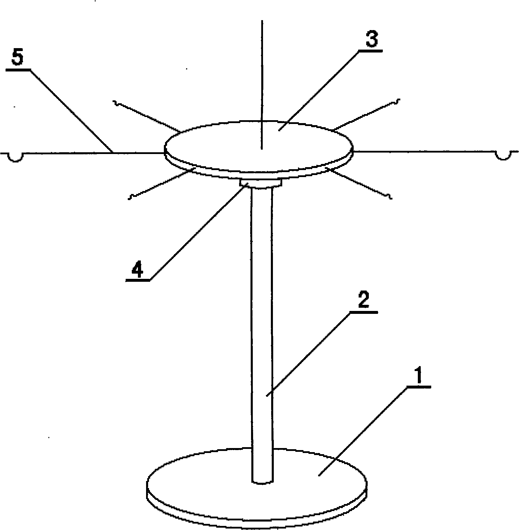 Rotary and multifunctional desk for placing films