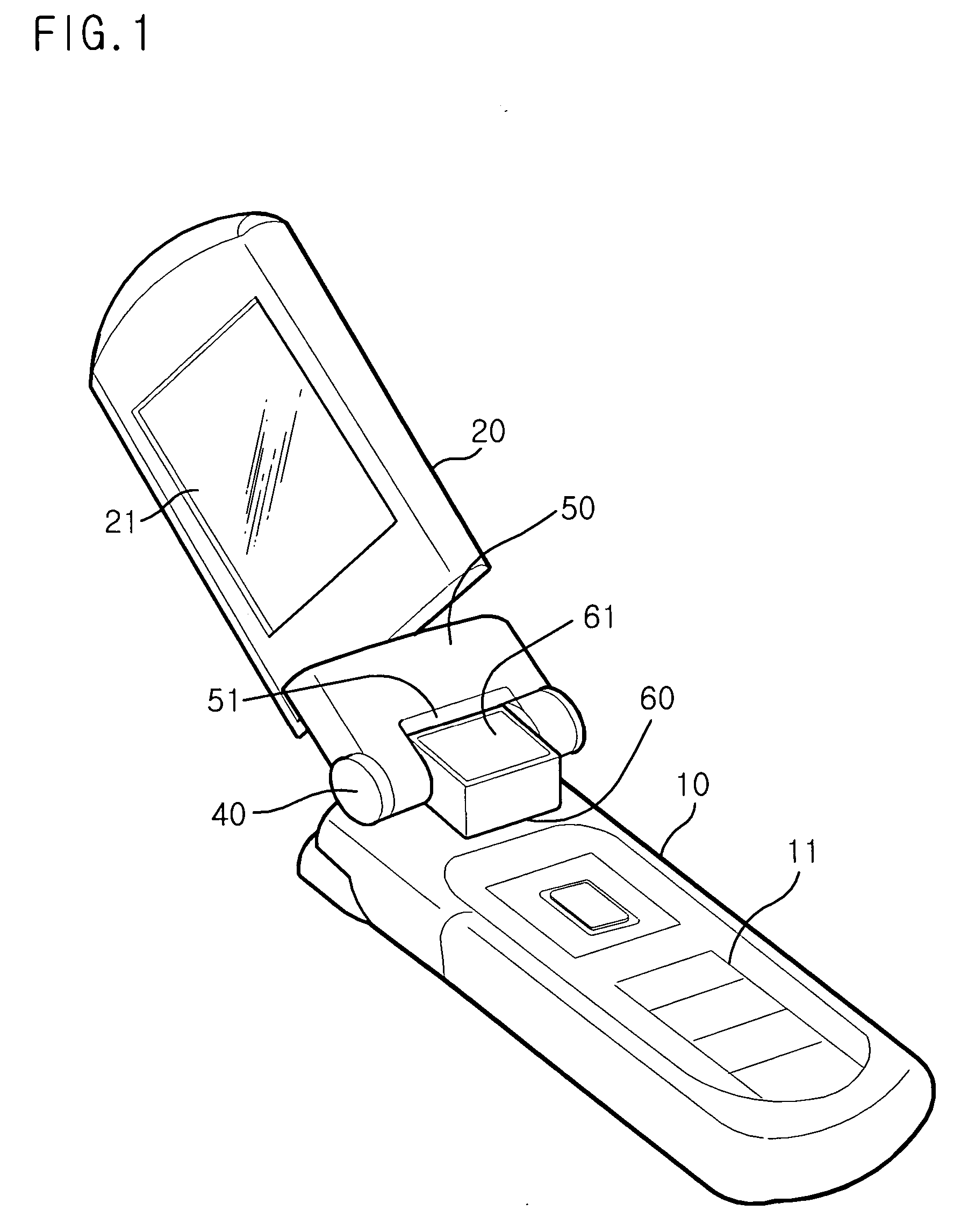 Rotary folder-type mobile communication terminal