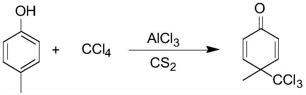 A kind of preparation method of 4-methyl-4-trichloromethyl-2,5-cyclohexadien-1-one