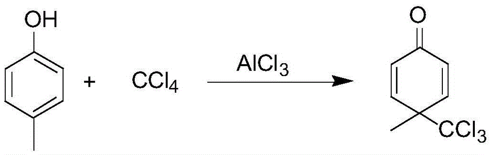 A kind of preparation method of 4-methyl-4-trichloromethyl-2,5-cyclohexadien-1-one