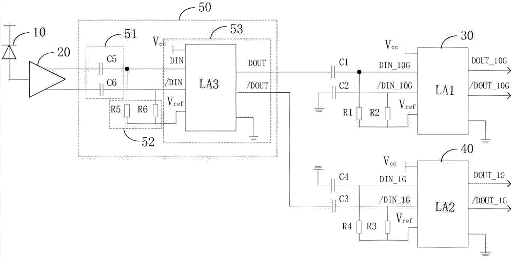 Burst optical signal receiving circuit and optical module