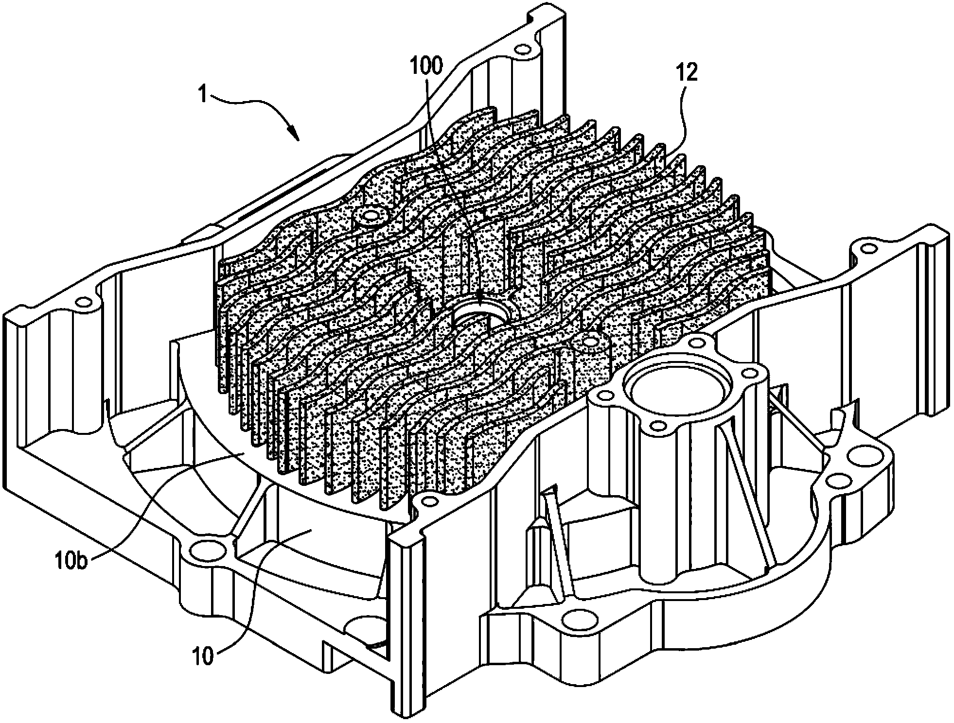 Scroll heat radiation structure of scroll fluid machine and manufacturing method thereof