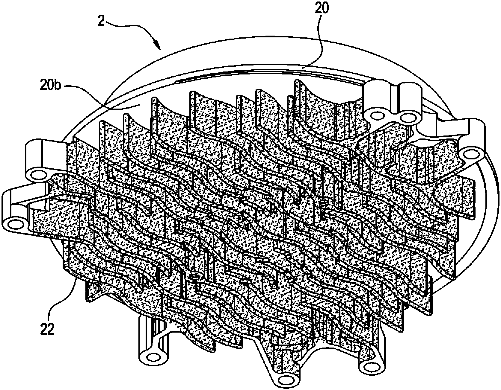 Scroll heat radiation structure of scroll fluid machine and manufacturing method thereof