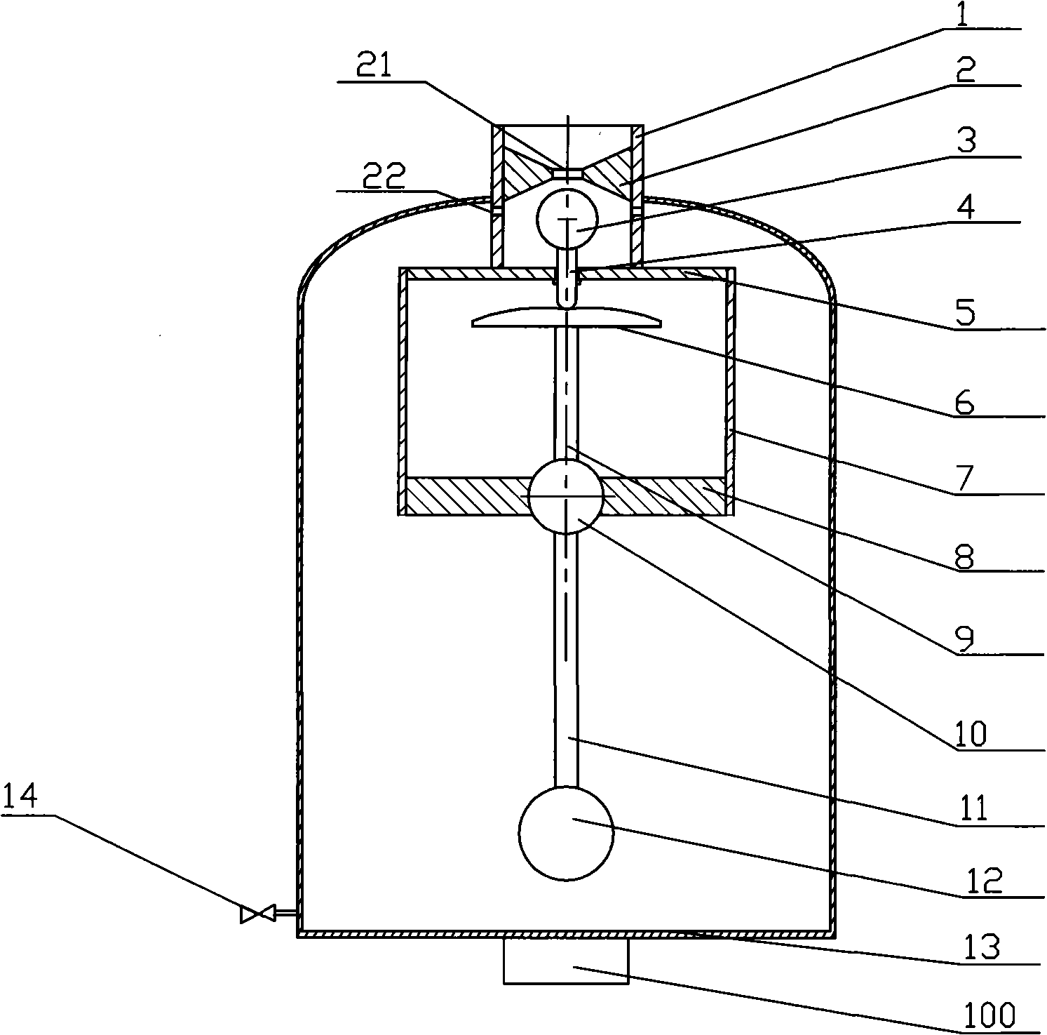 Self-closing valve for preventing liquid overflowing when container is dumped