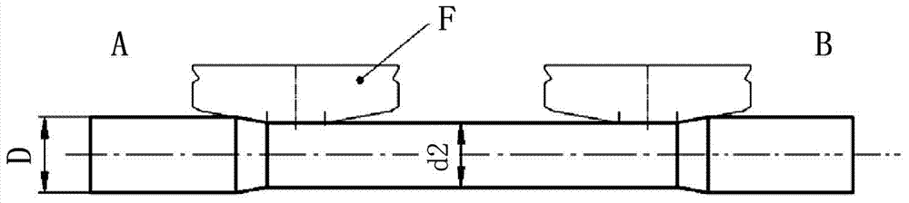 Radial forging method for high temperature alloy step shaft