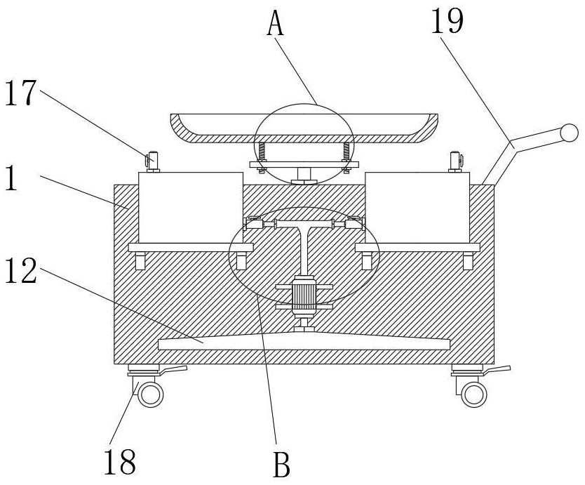 Wet joint post-cast strip multifunctional four-wheel trolley working platform