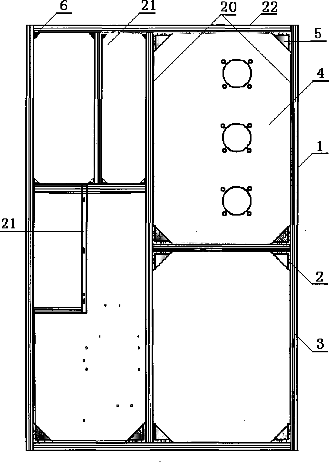 Method for manufacturing split mounting type regulator cubicle and components thereof