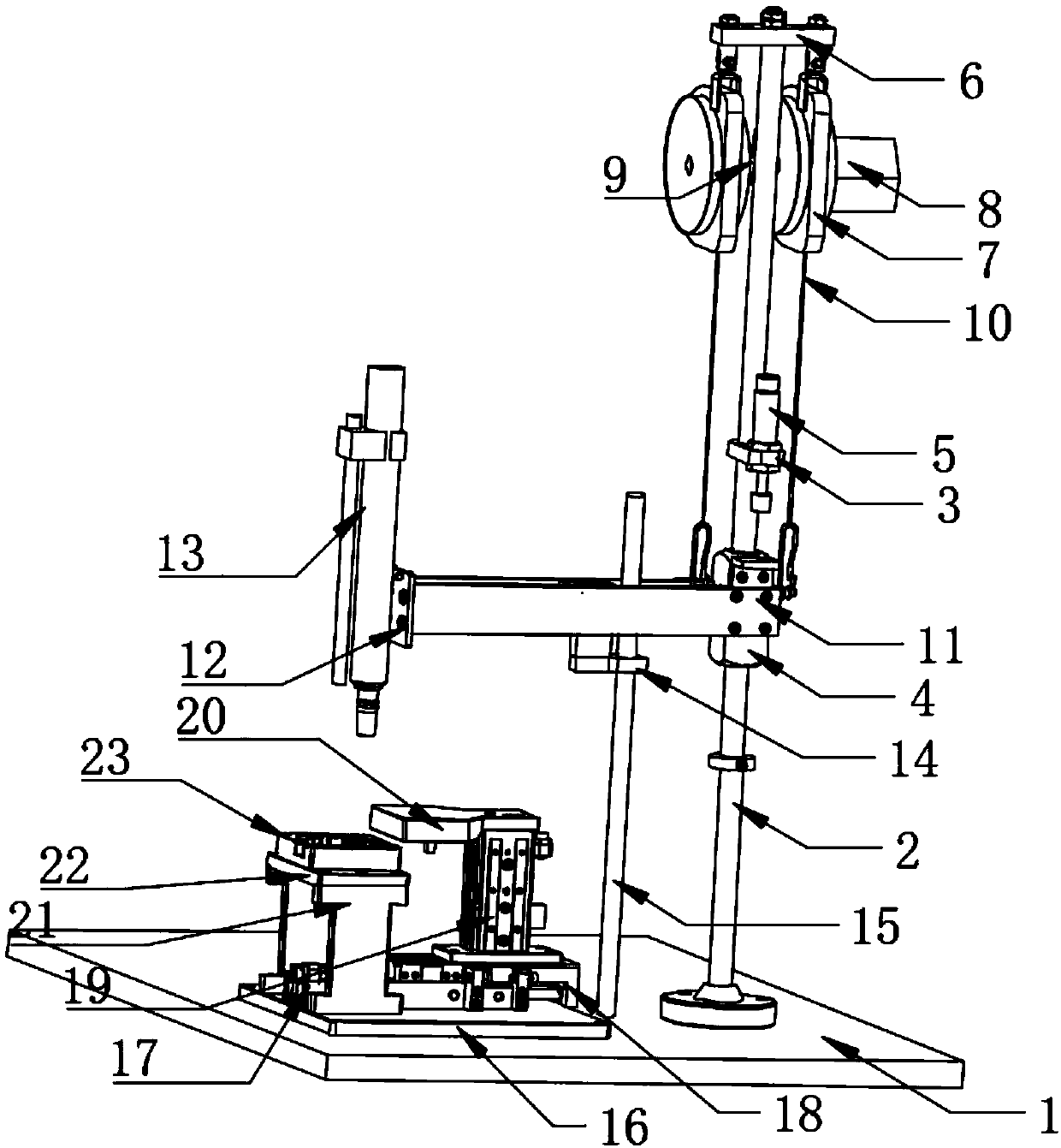 Electric actuator press-mounting operating platform