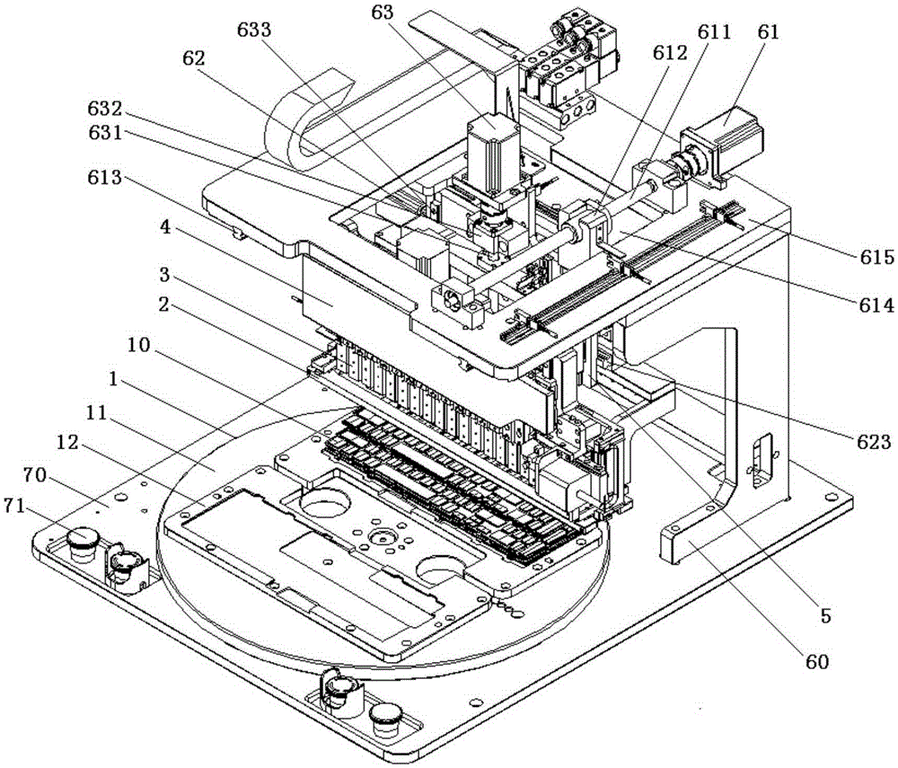 Pressing module for testing drawing force of keycap and test machine for drawing force of keycap