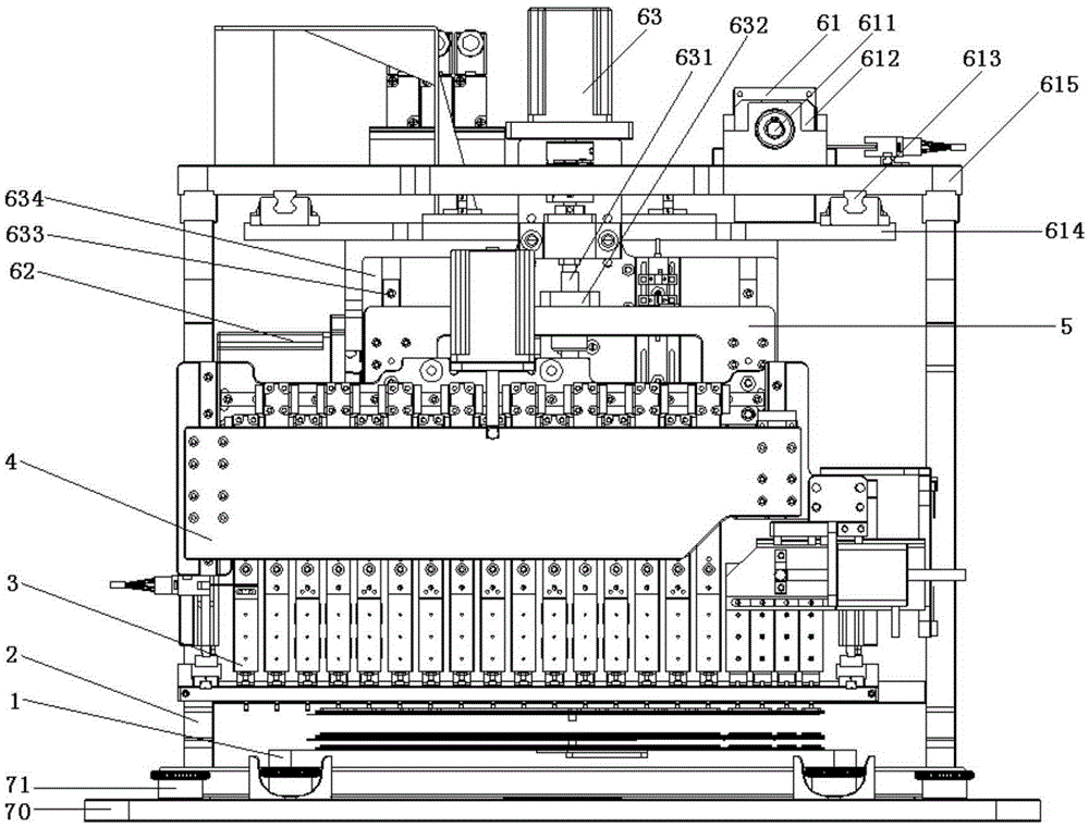 Pressing module for testing drawing force of keycap and test machine for drawing force of keycap