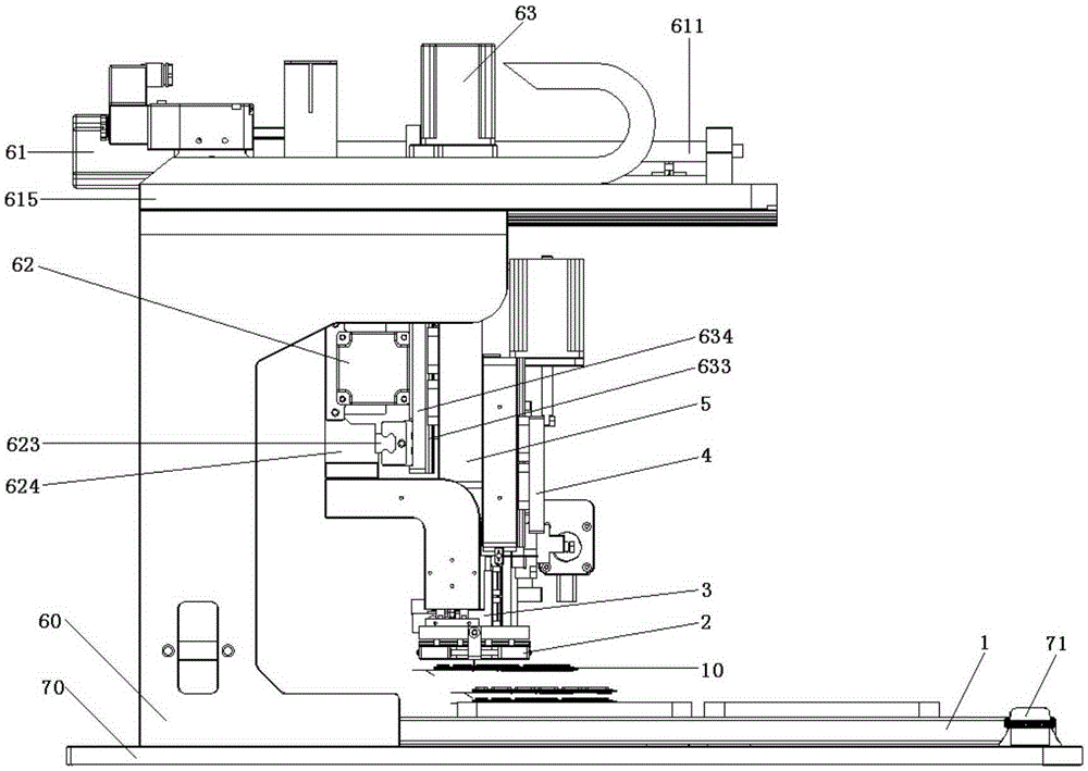 Pressing module for testing drawing force of keycap and test machine for drawing force of keycap