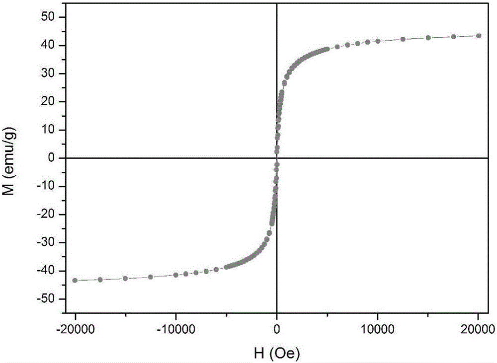 Monolayer molybdenum disulfide-cobalt ferrite nanocomposite material as well as preparation method and application thereof