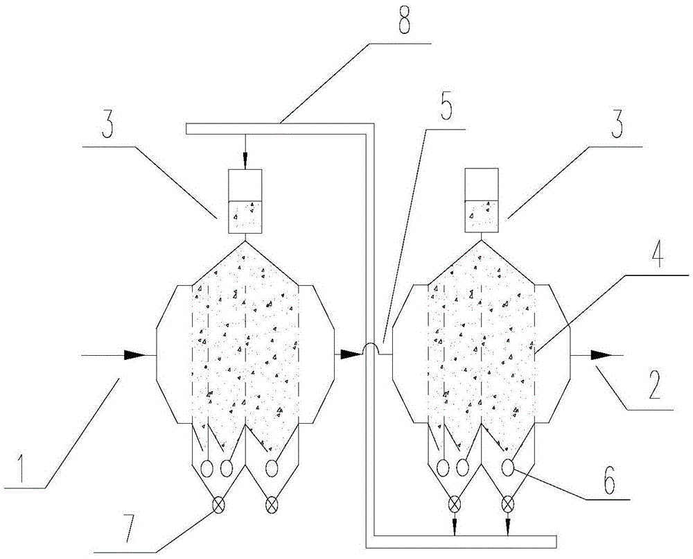 Activated carbon method flue gas cleaning device and flue gas cleaning method